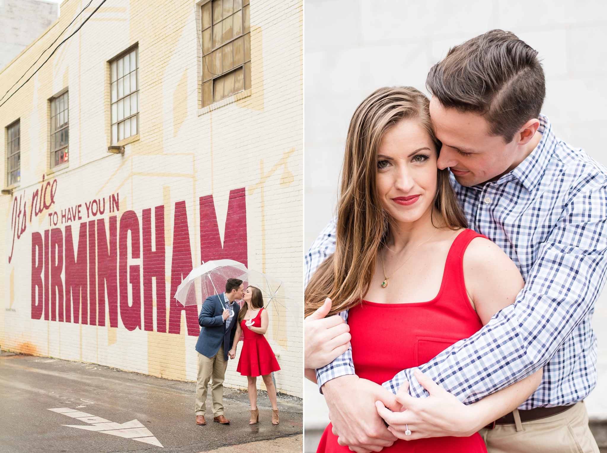 Downtown Rainy Day Engagement Session | Birmingham Alabama Wedding Photographers_0034.jpg